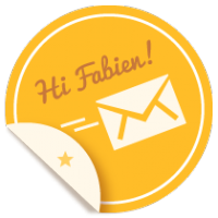 Postcard sender badge