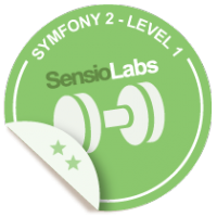 Attended a training on Symfony2 (level 1) at SensioLabs badge
